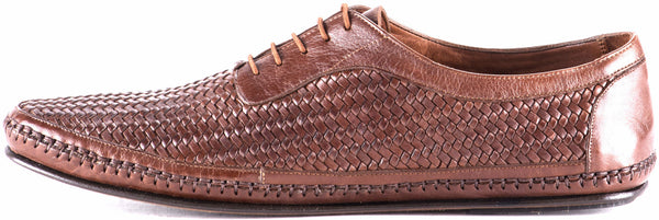 Plaited on sale leather shoes