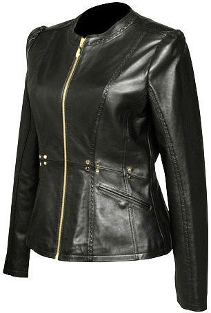 Black jacket gold zipper hotsell