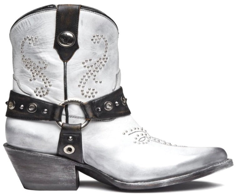 Azalea White Storm Mezcalero Handmade Cowboy Western Leather Booties for Women in Vancouver & Canada